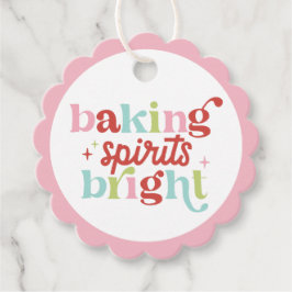 Retro Pastel Baking Spirit's Bright Christmas Bedankjes Labels