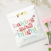 Retro Pastel Baking Spirit's Bright Christmas Bedankzakje (Gezegeld)