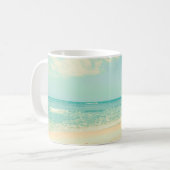 Retro Pastel Beachstrand, abstract, hipster, backg Koffiemok (Voorkant links)