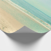 Retro Pastel Beachstrand, achtergrond, zomer, , Cadeaupapier (Hoek)