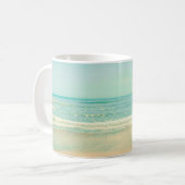 Retro Pastel Beachstrand, achtergrond, zomer, , Koffiemok (Voorkant links)