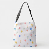 Retro Pastel Bloem Baby Crossbody Tas (Achterkant)