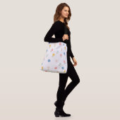 Retro Pastel Bloem Baby Crossbody Tas (Op model)
