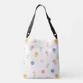 Retro Pastel Bloem Baby Crossbody Tas (Achterkant)