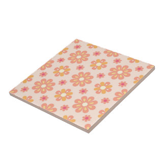 Retro Pastel Bloem Mozaïek Keramische Tegels Tegeltje