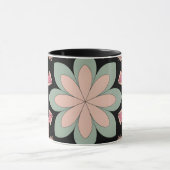 Retro Pastel Bloemige Mandala Symmetrie Mok (Midden)