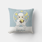 Retro Pastel Blue Cute Cartoon Lamb Kussen (Voorkant)