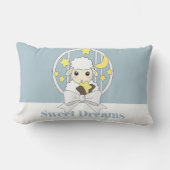 Retro Pastel Blue Cute Lamb Kussen (Voorkant)