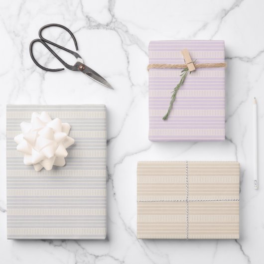 Retro pastel boho wrapping paper for Christmas (Voorkant)