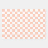 Retro Pastel Checkered Pattern Inpakpapier Vel (Voorkant)