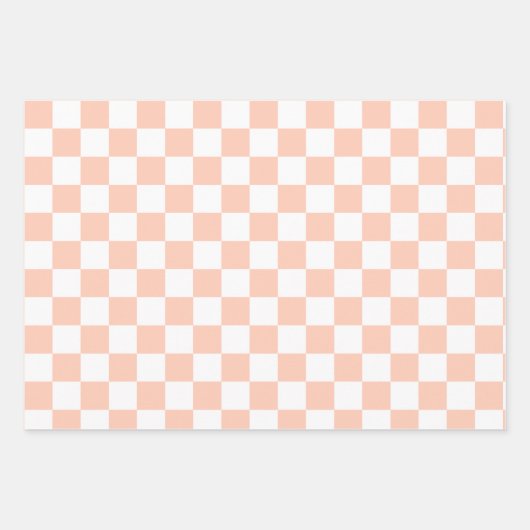 Retro Pastel Checkered Pattern Inpakpapier Vel (Voorkant)