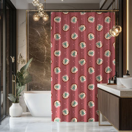 Retro Pastel Curtain Groovy Christmas Gift Idea Douchegordijn