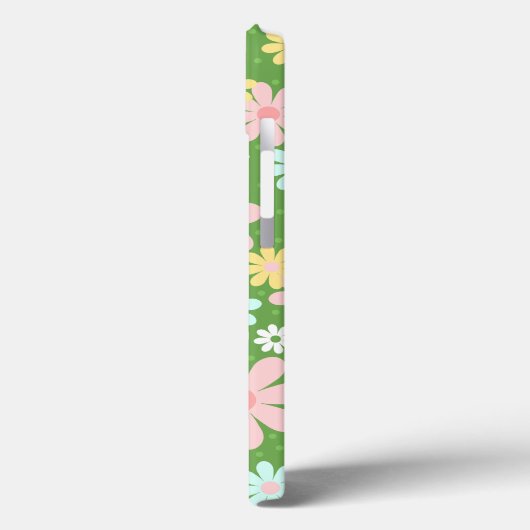Retro Pastel Daisy Flowers met pokadots Case-Mate iPhone Case (Achterkant / Links)