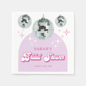 Retro Pastel Disco Groove Bruidsfeest Servet (Voorkant)