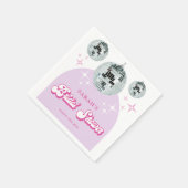 Retro Pastel Disco Groove Bruidsfeest Servet (Hoek)