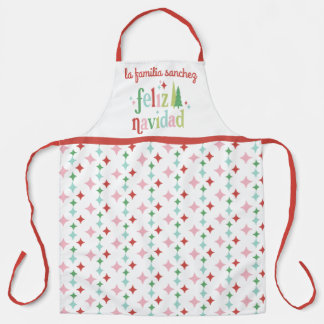 Retro Pastel Feliz Navidad | Familie Schort