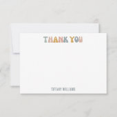 Retro Pastel Floral Aangepast Bedankt (Voorkant)