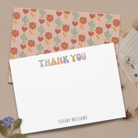 Retro Pastel Floral Aangepast Bedankt