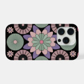 Retro Pastel Floral Mandala Symmetry iPhone Hoesje (Achterkant horizontaal)