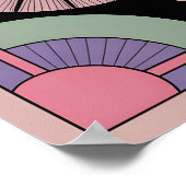 Retro Pastel Floral Mandala Symmetry Poster (Hoek)