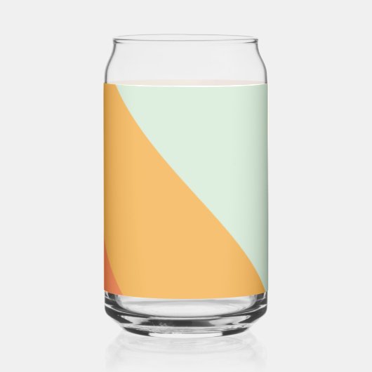 Retro Pastel Geometric Art Aangepast huwelijk Blikvorm Glas (Achterkant)