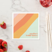 Retro Pastel Geometric Art Aangepast Vrijgezellenf Servet (Insitu)
