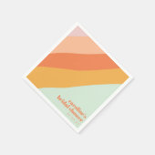 Retro Pastel Geometric Art Aangepast Vrijgezellenf Servet (Hoek)