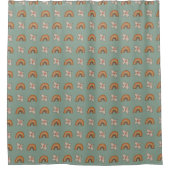 Retro Pastel Gordijn 70s Groovy Aardse Vibes (Voorkant)