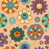Retro Pastel Gordijn Funky 70s Badkamer Stijl