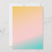 Retro Pastel Gradient Unieke Bestemming Bruiloft Kaart (Achterkant)