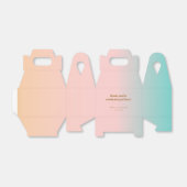 Retro Pastel Gradient Unieke Bruiloft Aangepaste B Bedankdoosjes (Uitgevouwen)