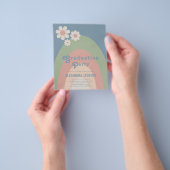 Retro Pastel Graduation Party Flyer (Hand)