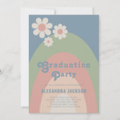 Retro Pastel Graduation Party Kaart (Voorkant)