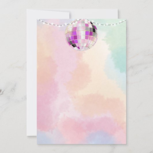 Retro pastel in haar moeder era Baby shower uitnod Kaart (Achterkant)