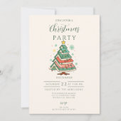 Retro Pastel Kerstboom Kaart (Voorkant)