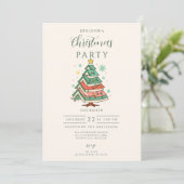 Retro Pastel Kerstboom Kaart (Staand voorkant)