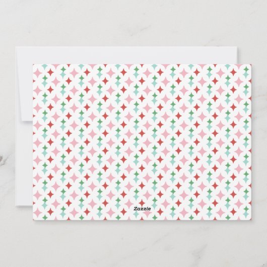 Retro Pastel Kerstmis | Baking Spirits Bright Feestdagenkaart (Achterkant)