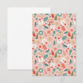 Retro Pastel Kerstmis Bedankkaart (Voorkant / Achterkant)