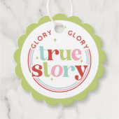 Retro Pastel Kerstmis | Glorie Bedankjes Labels (Voorkant)