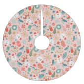 Retro Pastel Kerstmis Kerstboom Rok (Voorkant)