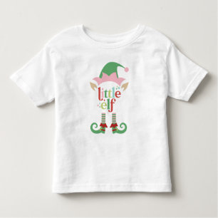 Retro Pastel Kerstmis   Kleine elf Kinder Shirts