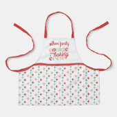 Retro Pastel Kerstmis Koekje Baking Crew | Familie Schort (Voorkant)