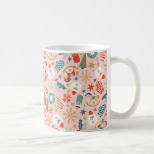 Retro Pastel Kerstmis Koffiemok