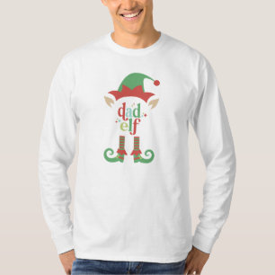 Retro Pastel Kerstmis   Papa Elf   Familie T-shirt
