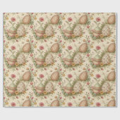 Retro pastel kleuren Paaseieren inpakpapier (Vlak)