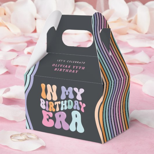 Retro pastel kleurrijke moderne verjaardagstijd bedankdoosjes (Huwelijk)