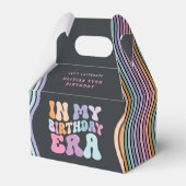 Retro pastel kleurrijke moderne verjaardagstijd bedankdoosjes (Voorkant Zijde)