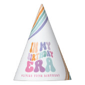 Retro pastel kleurrijke moderne verjaardagstijd feesthoedjes (Voorkant)