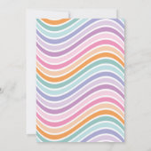 Retro pastel kleurrijke moderne verjaardagstijd kaart (Achterkant)