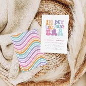 Retro pastel kleurrijke moderne verjaardagstijd kaart